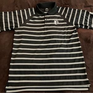 Adidas Black Polo with feline logo